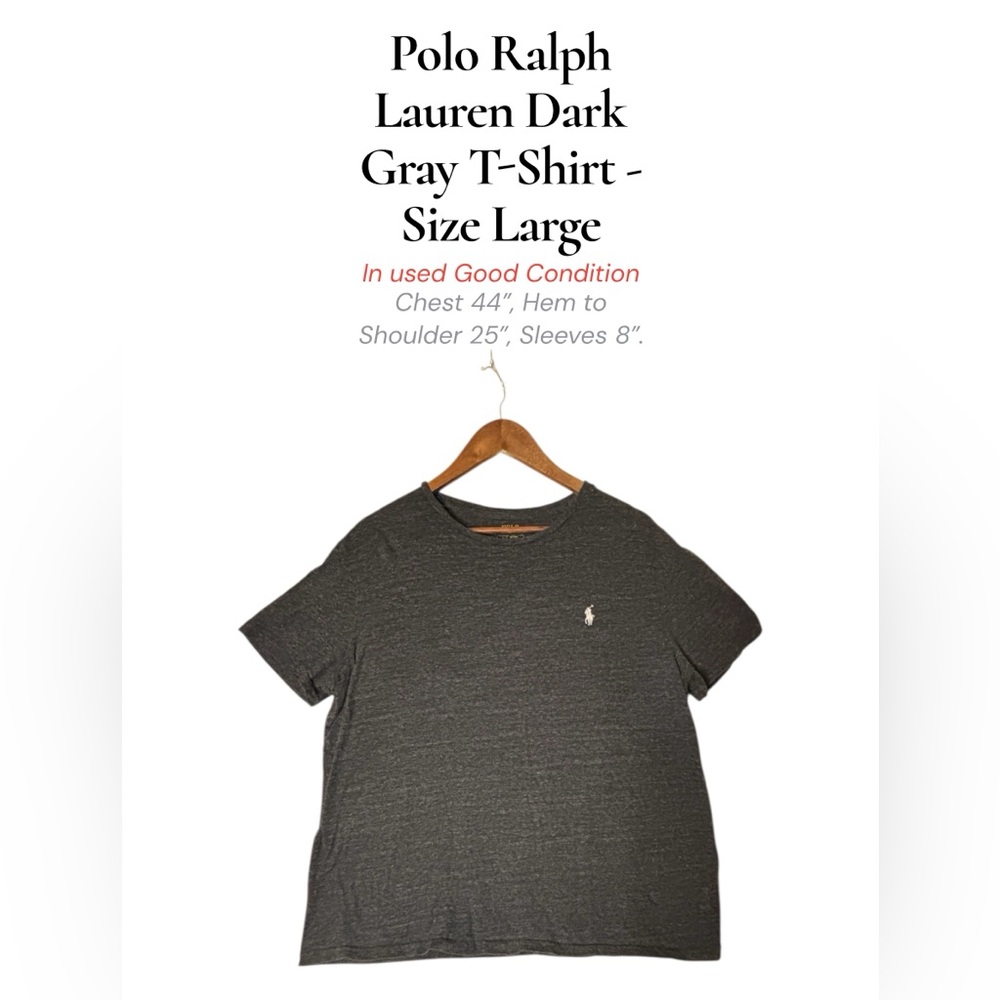 Polo Ralph Lauren Men’s Gray T-Shirt | Embroidered Logo | Large